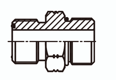Адаптер - штуцер в корпус Ш - Ш с уплотнительным кольцом ISO 11926 - 2