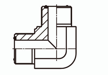 Адаптер угловой 90° Ш - Ш