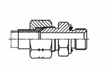 Адаптер штуцер Ш - Ш в корпус с уплотнительным кольцом