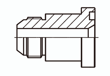 Адаптер проходной Ш - Ф ISO 6162 - 2