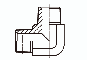 Адаптер угловой 90° Ш - Ш