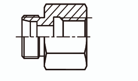 Адаптер проходной Ш - Г с уплотнительным кольцом