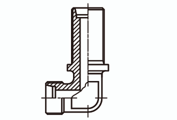 Адаптер угловой 90° переборочный