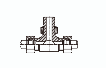 Тройник T - образный в корпус