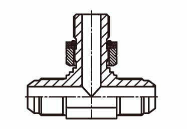 Тройник Ш - Ш - Ш с уплотнительным кольцом