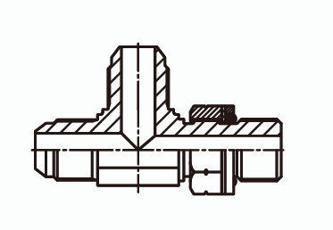 Тройник Ш - Ш - Ш с уплотнительным кольцом