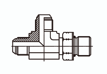 Тройник Ш - Ш - Ш с уплотнительным кольцом ISO 11926 - 3