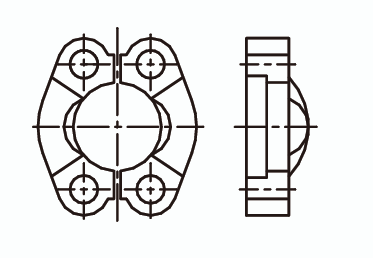 Скоба разъёмная (полускоба) ISO 6162 - 1 SAE 0518