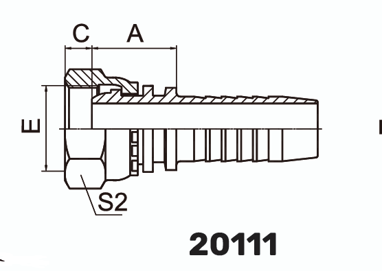 Фитинг DK Гайка 0° DN 20