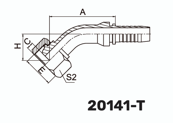 Фитинг DK Гайка 45° DN 16