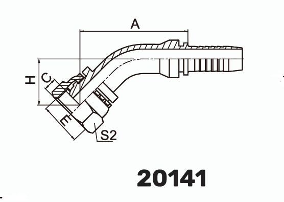 Фитинг DK Гайка 45° DN 8