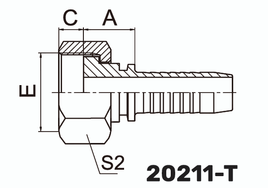 Фитинг ORFS Metric Гайка 0° DN 16