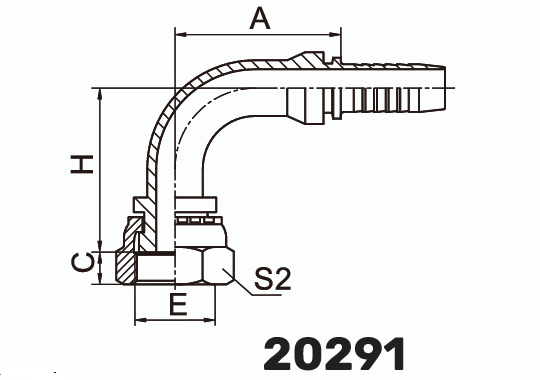 Фитинг ORFS Metric Гайка 90° DN 6
