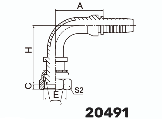 Фитинг DKOL Гайка 90° DN 16