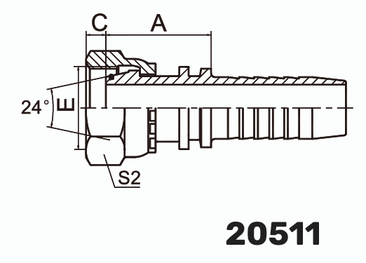 Фитинг DKOS Гайка 0° DN 10
