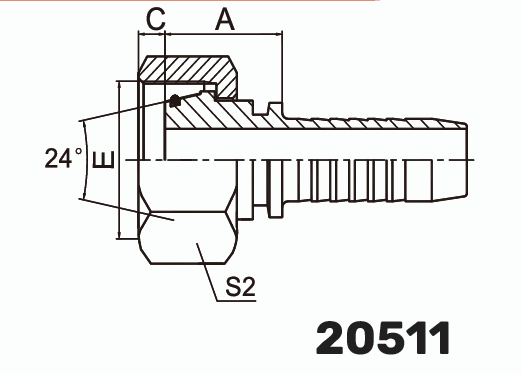 Фитинг DKOS Гайка 0° DN 8