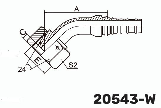 Фитинг DKOS interlock CS Гайка 45° DN 25