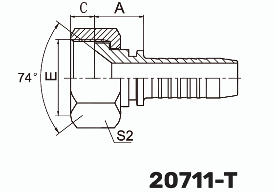 Фитинг DKI Komatsu Гайка 0° DN 16