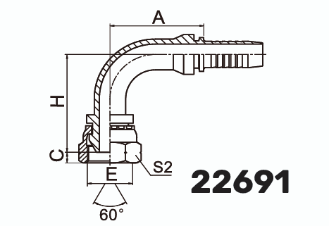 Фитинг BSP Гайка 90° DN 12