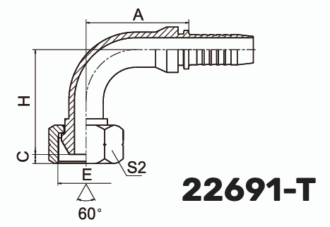 Фитинг BSP Гайка 90° DN 12