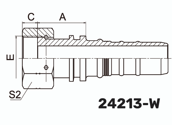 Фитинг ORFS Interlock CS Гайка 0° DN 32