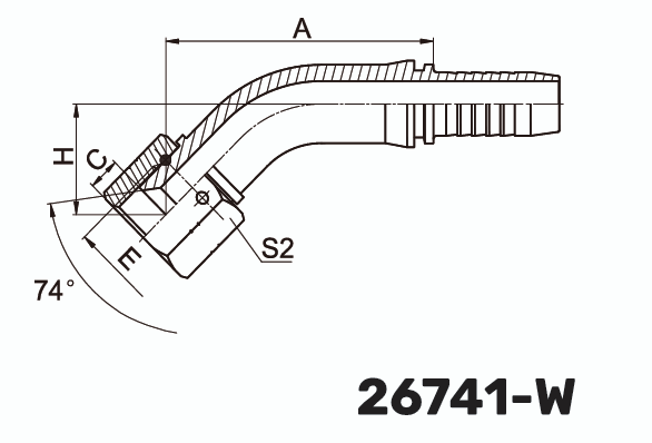 Фитинг JIC Гайка 45° DN 38