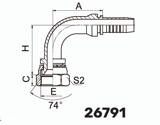 Фитинг JIC Гайка 45° DN 5