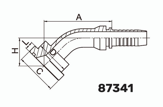 Фитинг фланцевый SF 3000PSI (SFL) 45° DN 32