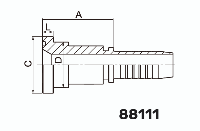 Фитинг фланцевый SF 45° DN 16